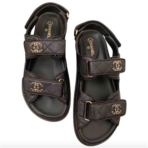 chanel birkenstock|chanel dad sandals black.